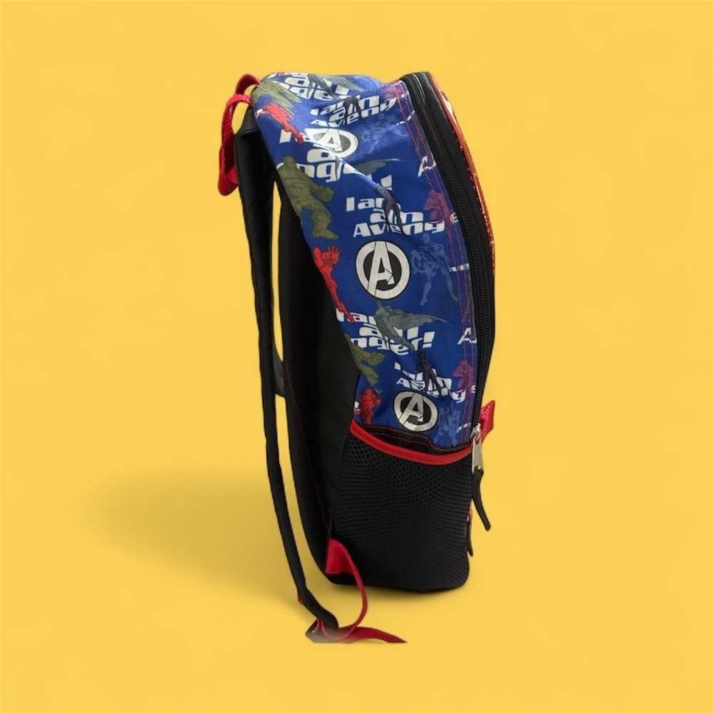 Marvel Avengers Kids Backpack Red Black and Blue - Picture 6 of 8